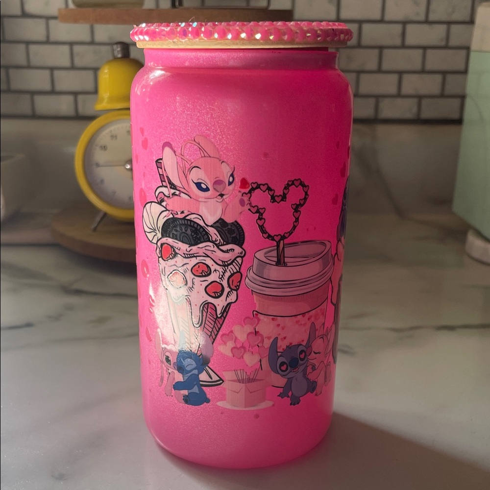 Lilo & Stitch Pink Character Tumbler